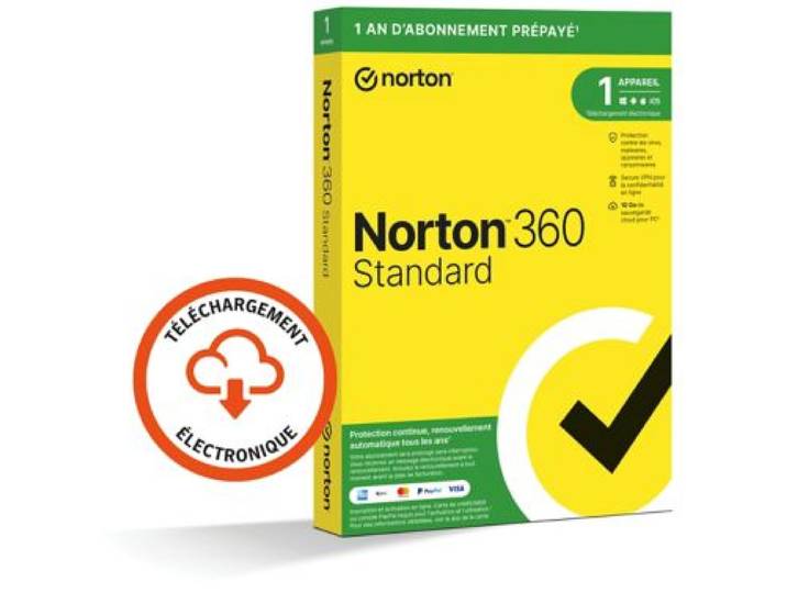 Norton - Logiciel Antivirus Et Optimisation 360 Standard 10go Se 1 Poste