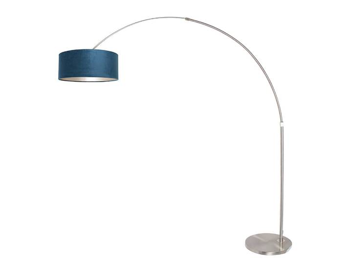 Lampadaire Prestige Chic - Type B 42 x 230 x 190cm Argenté/Turquoise/Argenté Velours E27