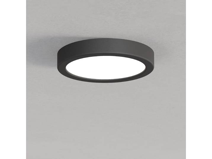 LED-Deckenleuchte Rund Ø 17cm Beige/Schwarz Polycarbonat LED LED-Platine