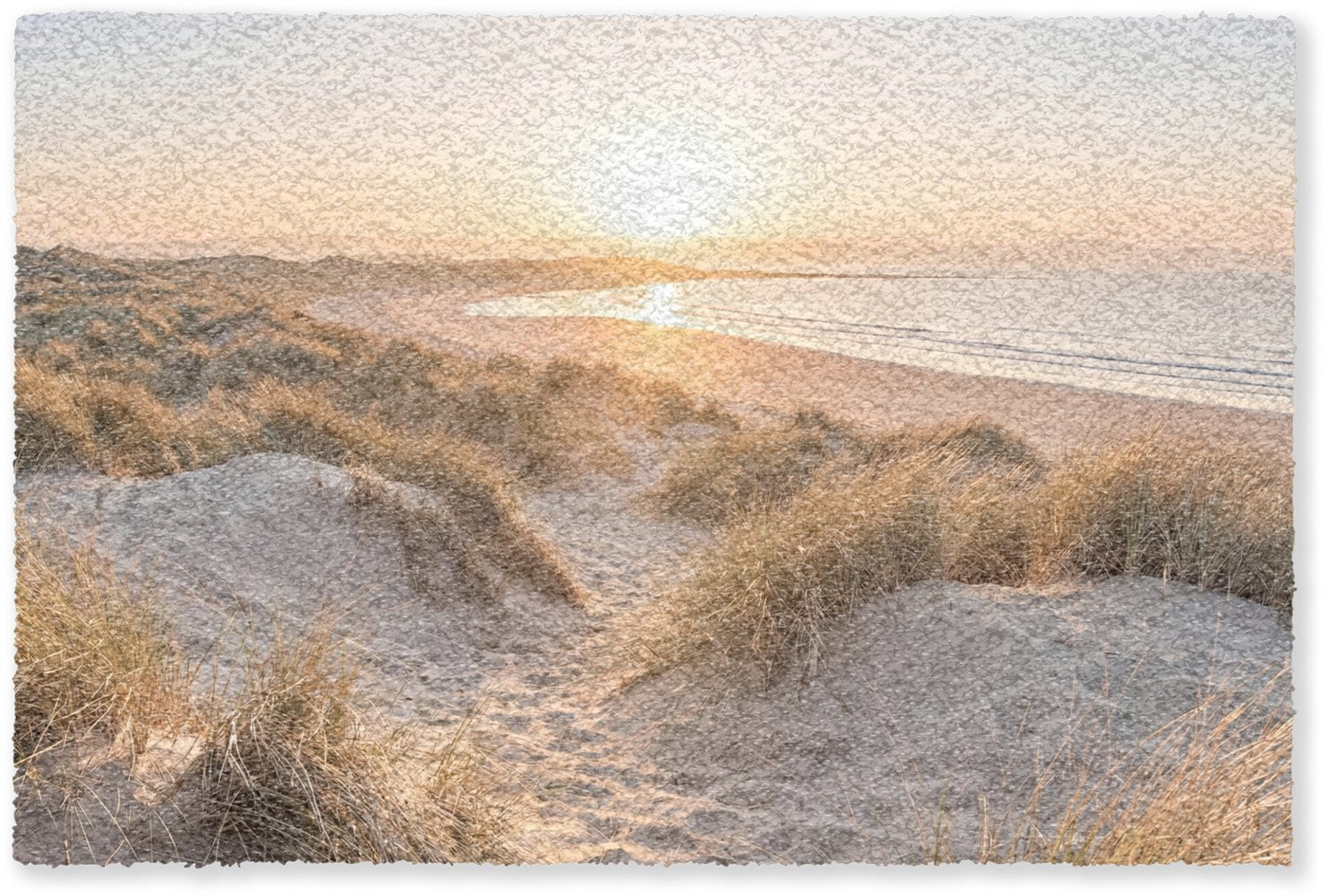 MuchoWow Deurmat Duinen Strand en Zee - Droogloopmat voor binnen - 60 x 40 cm