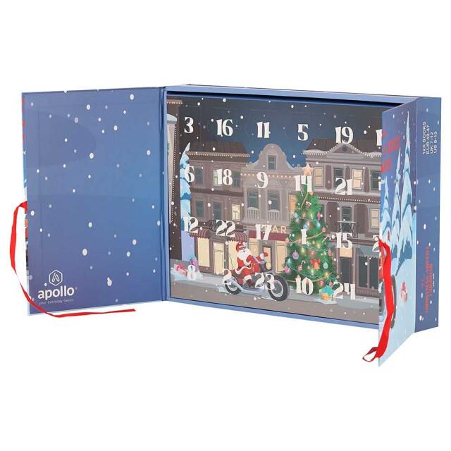 Apollo Heren sokken adventskalender 12-paar kerst giftbox
