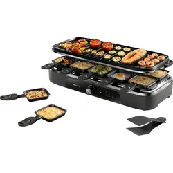 PHILIPS Raclette/Grill 2-in-1 HD6421/80 5000 Series, für 10 Personen, 1500 W, 3 Temperatureinstellungen, wendbare Keramikplatte, Raclette