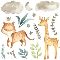 WANDAUFKLEBER 100x165cm - Pflanzen und Tiere