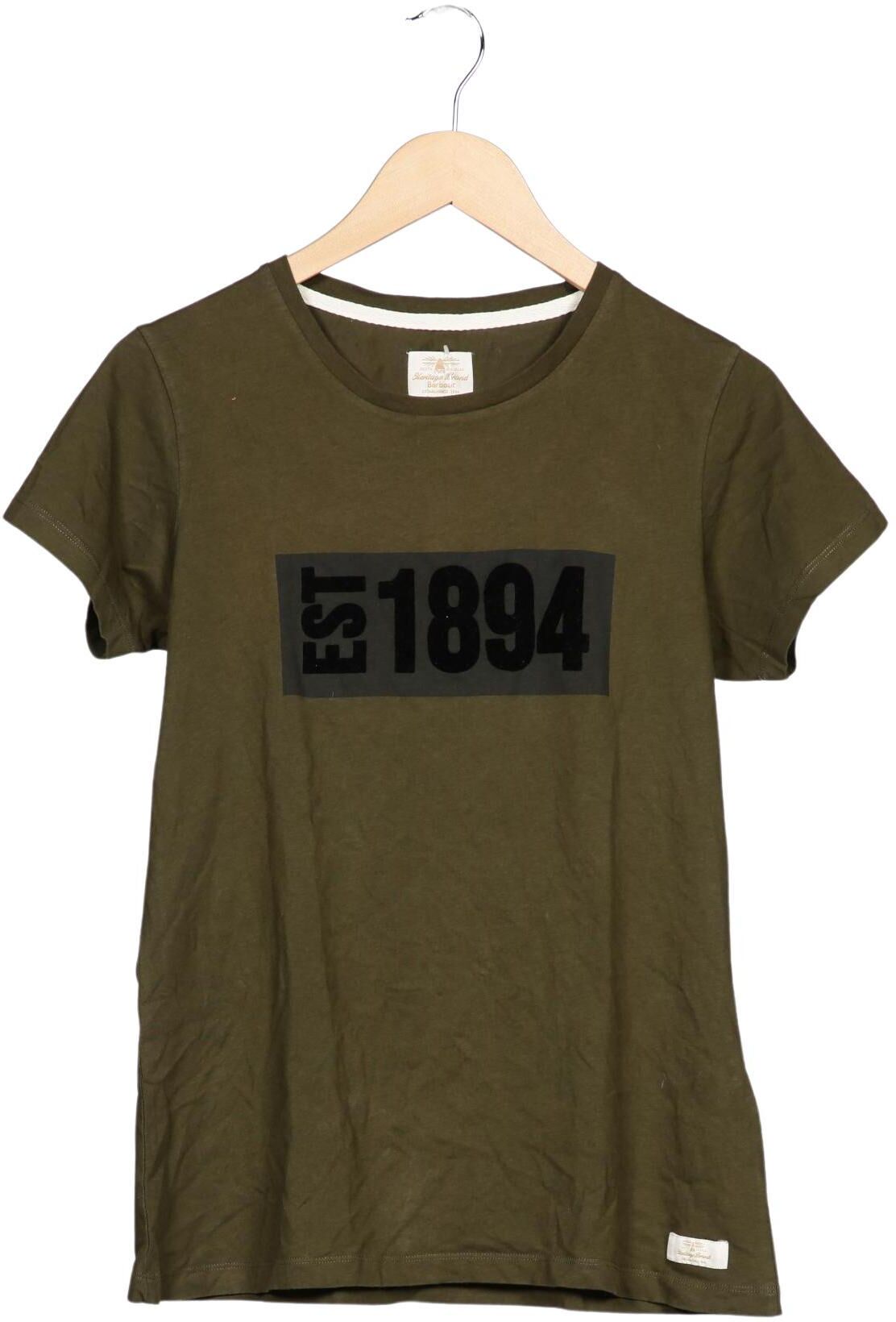 Barbour Damen T-Shirt, Grün, Gr. EU 54, Baumwolle - Second Hand