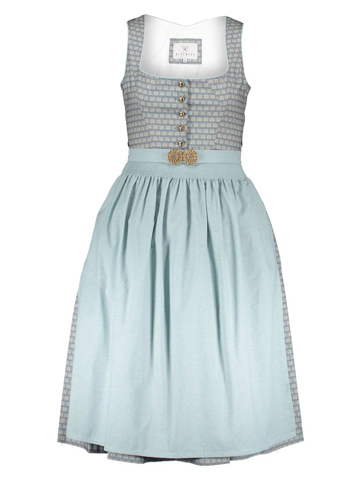 Alpenfee Dirndl "Polly" in Hellblau - 34
