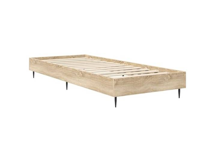 KTHLBRH Bettgestell Eiche Sonoma 80 x 200 cm Technisches Holz, Lattenrost, einfache Montage, platzsparendes Design
