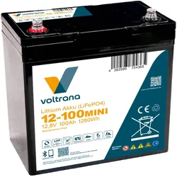 Voltrana Lithiumbatterie Camper 12,8V 100Ah Bluetooth Heizfunktion LiFePO4