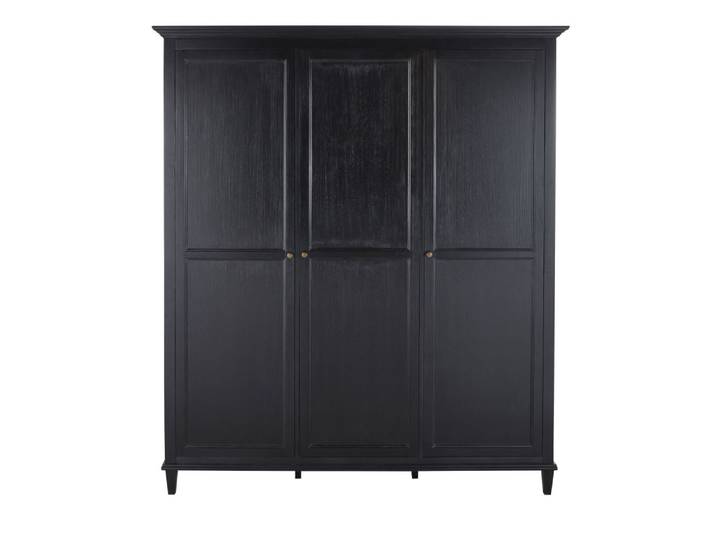 Armoire 3 portes noire L179