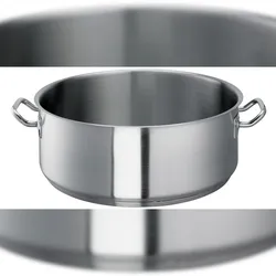 GastroSUS Bratentopf Chef, Edelstahl, 45 cm, ca. 23,9 Liter