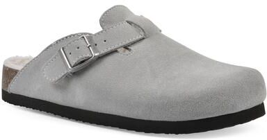 Women's Bari Footbeds Clog by White Mountain in Light Grey Suede (Size 8 M)