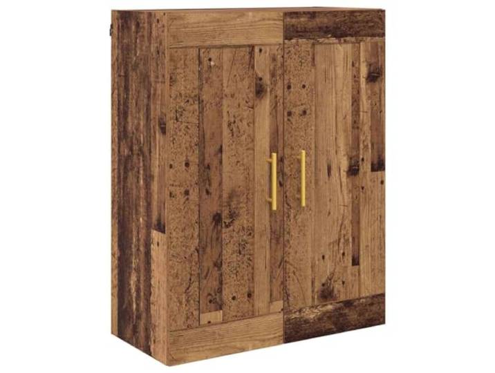 Wandschrank Altholz 69,5 x 34 x 90 cm Holzwerkstoff mit Touch-Griffen Holzwerkstoff, Altholz-Optik, Touch-Griffe, Innenregale, viel Stauraum, Wandmontage, platzsparend