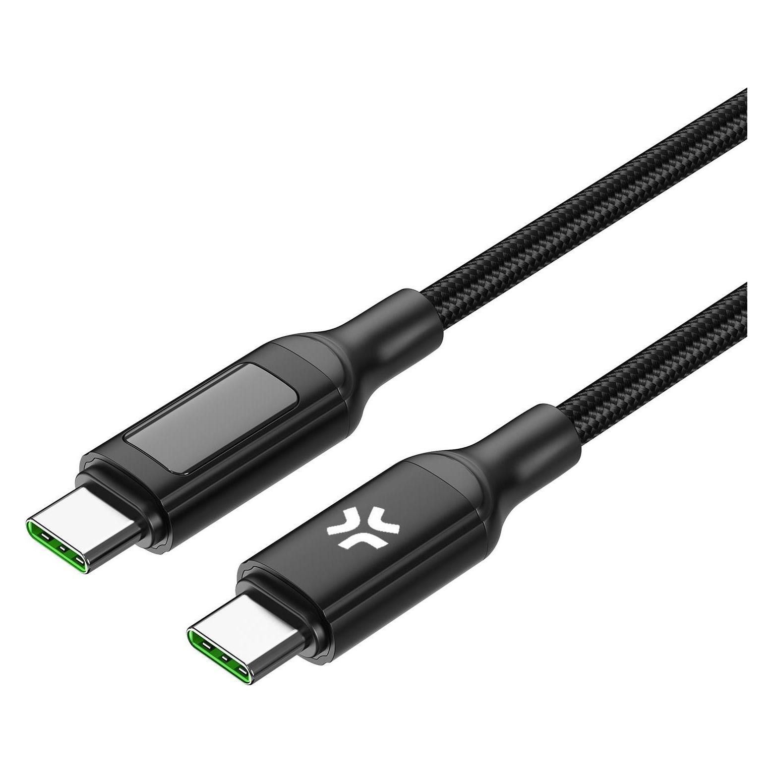 Celly Smartphone Kabel 100W 2mt Display (2 m, USB 3.2 Gen 1, 100 W) (USBCUSBC100WLED)