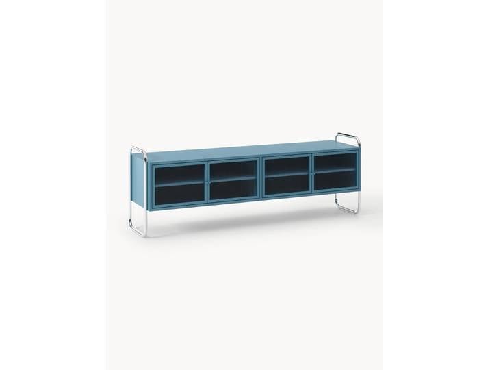 Metall-Lowboard Robyn mit Glas-Front
