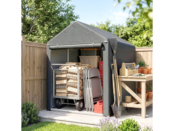 Outsunny Abri Tente 1,2x1,8m Métal Galvanisé Portable
