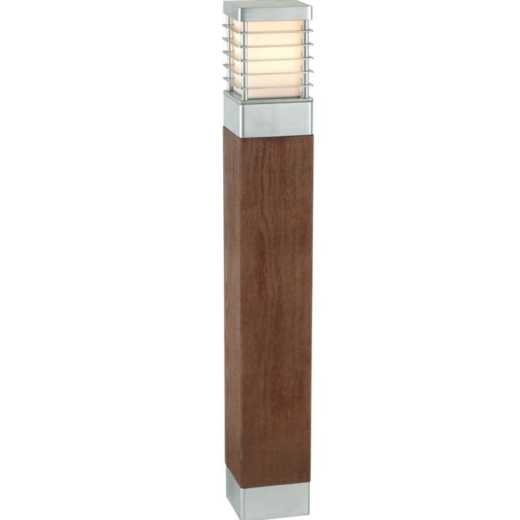 Franssen Selham houten vloerlamp met aluminium details, Hoogte: 85 cm