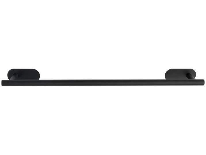 Handtuchstange WENKO Orea , schwarz, B:60cm H:4,5cm T:7cm, Edelstahl, Handtuchhalter, Handtuchstange, Turbo-Loc