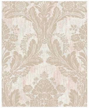 Advantage Zemi Light Pink Damask Wallpaper - 20.5 x 396 x 0.025