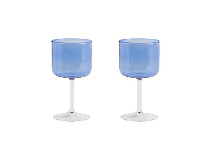 Hay - Verre à vin tint - Bleu - Verre borosilicaté