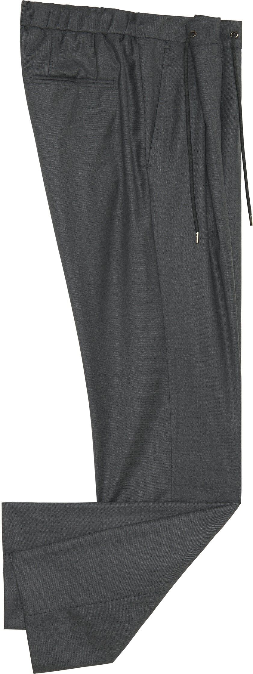 MIRTO Pantalón jogger tailored fit lana gris oscuro-44 Hombre
