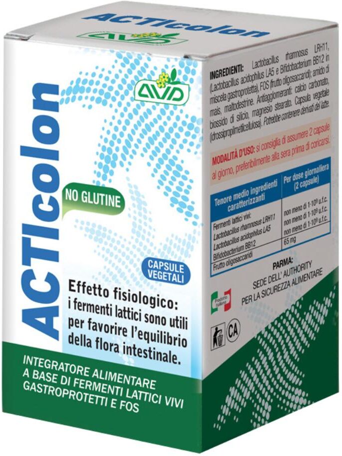 A.V.D. REFORM Srl Acticolon 30cps 12g - Integratore per la Regolarità Intestinale