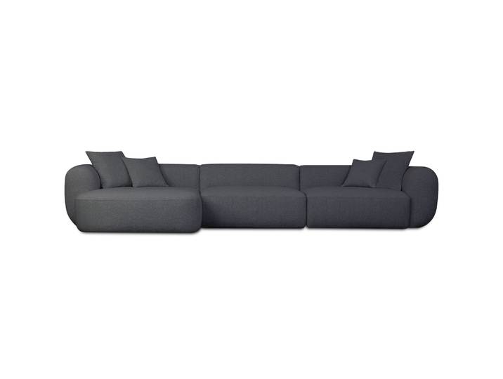 Modulares Ecksofa Baomi L-förmig groß, linksseitig, dunkelgrauer