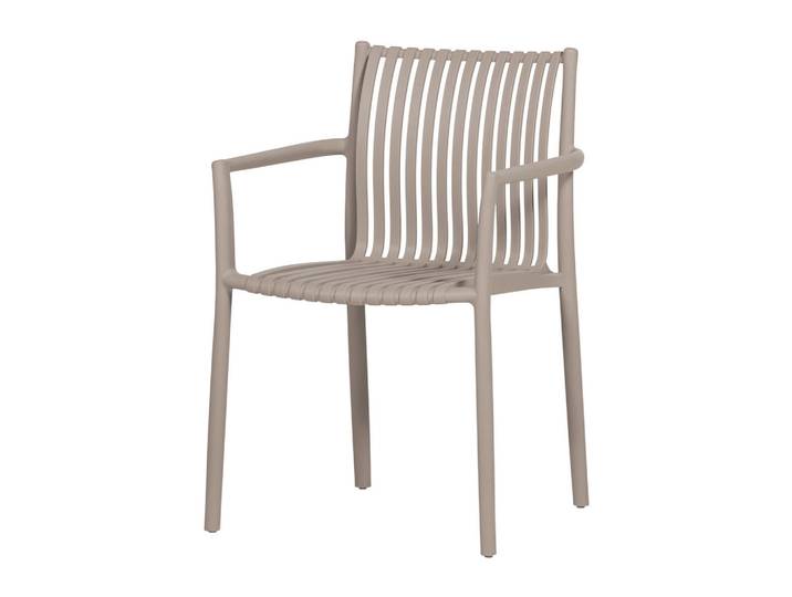 Livetastic Gartenstuhl-Set Easy, Sandfarben, Kunststoff, zylindrisch, 56x84x57 cm, stapelbar, wetterbeständig, UV-beständig, Gartenmöbel, Gartensessel, Gartenstühle
