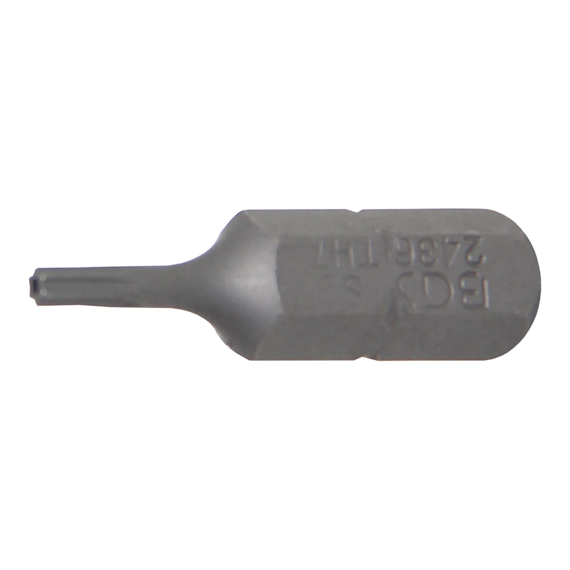 BGS Bit Antrieb Außensechskant 6,3 mm (1/4") T-Profil (für TX) mit Bohrung T7 ; BGS technic (2436)
