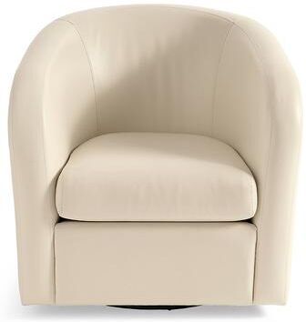 Shiloh Swivel Chair - Marbled Bone - Grandin Road