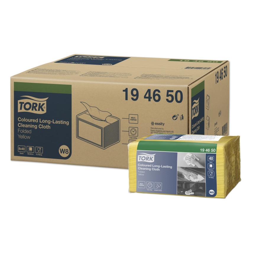 Tork 194650, Paper, Yellow, 160 mm, 193 mm, 40 pc(s), 195 mm (TOR194650)