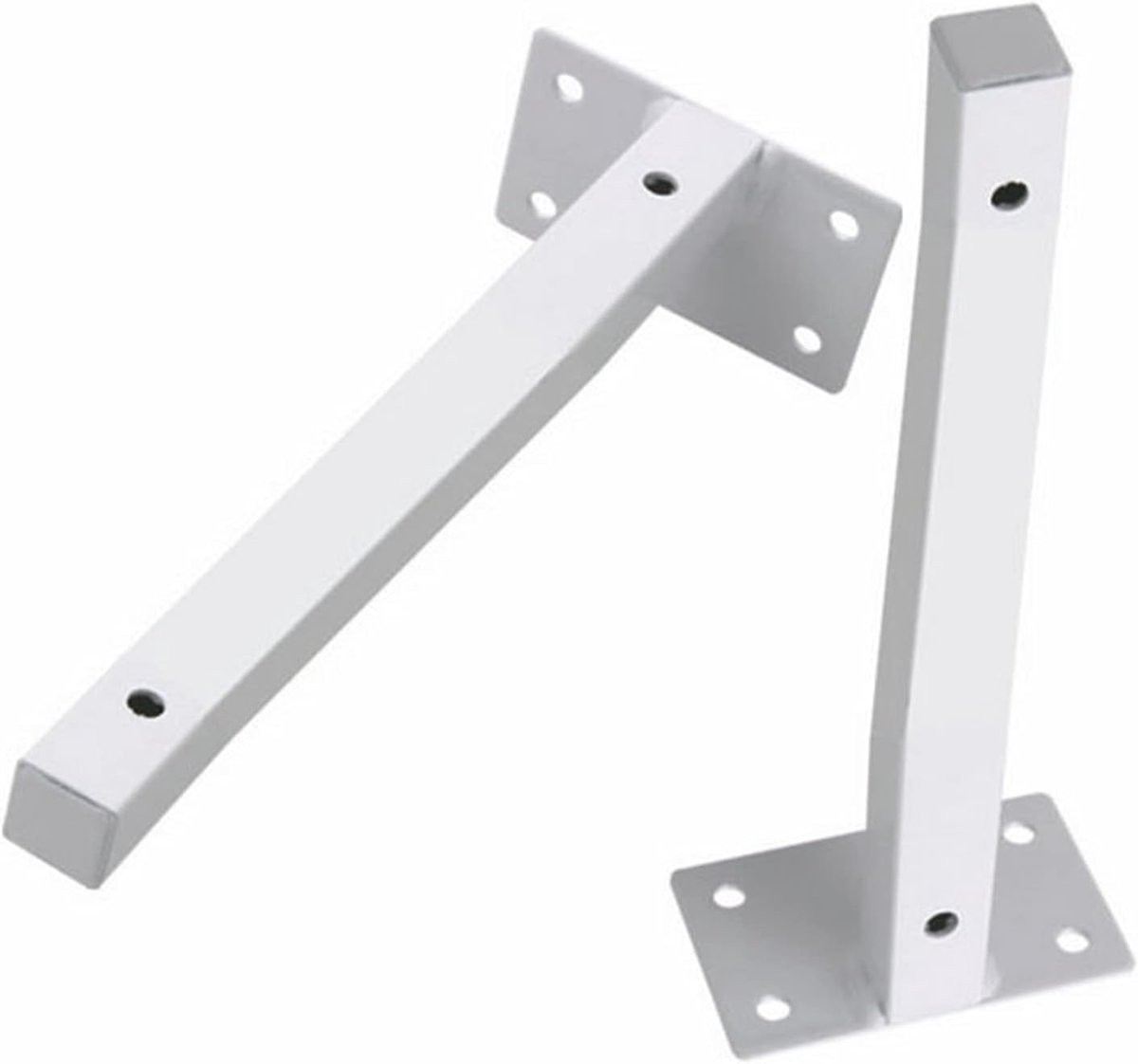 Witte metalen plankbeugel voor zwevende decoratieve planken, 350 mm