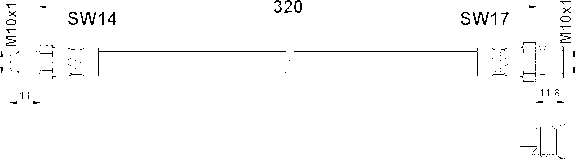 Ate Bremsschlauch 83.6102-0320.3 Für Vaughall Nsu