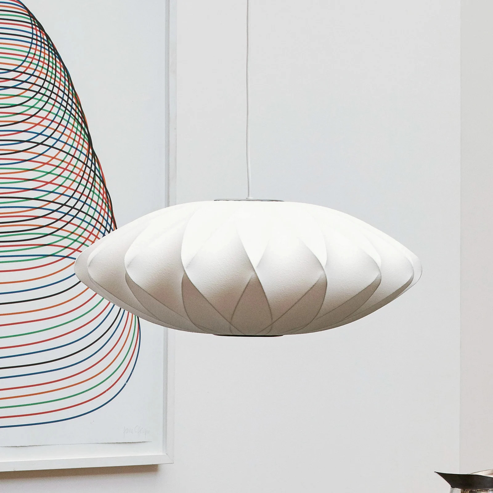 HAY Nelson Saucer Crisscross Bubble hanglamp - Wit - Ø 63,5 cm
