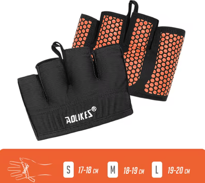 Inspire Curations AOLIKES Half Finger Gym Gloves Breathable Weight Lifting Gloves For CrossFit, Fitness & Strength Training orange s