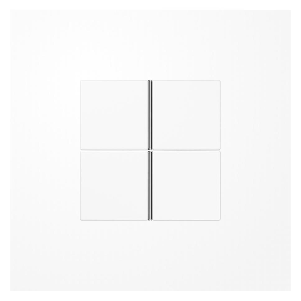 JUNG Tastensatz komplett LS 404 TSA WW 4fach weiss (LS404TSAWW)