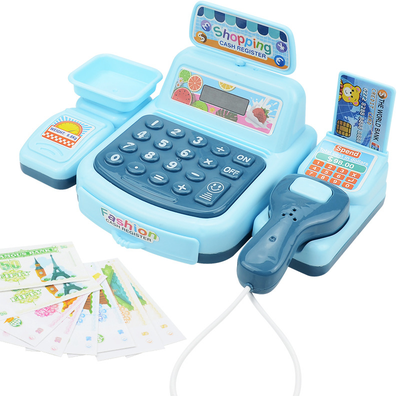 Smart Shopping Spot Realistic Checkout Counter, Simulated Cash Register Toys Playhouse Roleplay, Education Shopping Model, Child Play Games pink