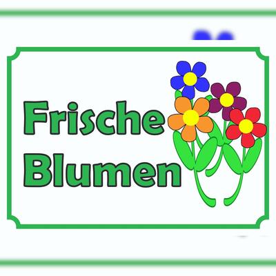 HB-Druck Verkaufsschild Schild Blumen A2 Rückseite selbstklebend