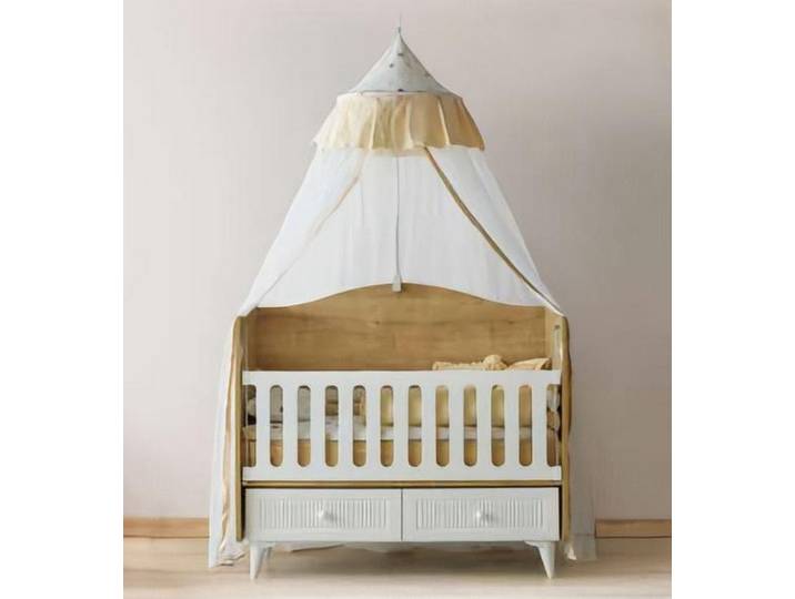 Xlmoebel Babybett Babybett Zelt in Holzoptik mit Schubladen und modernem Design, 1-tlg., Made in Europa
