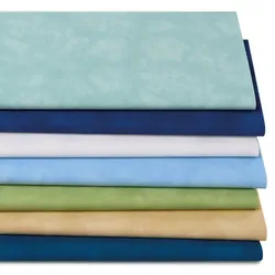 Patchwork- und Quiltpaket "Moiré", Meer & Strand