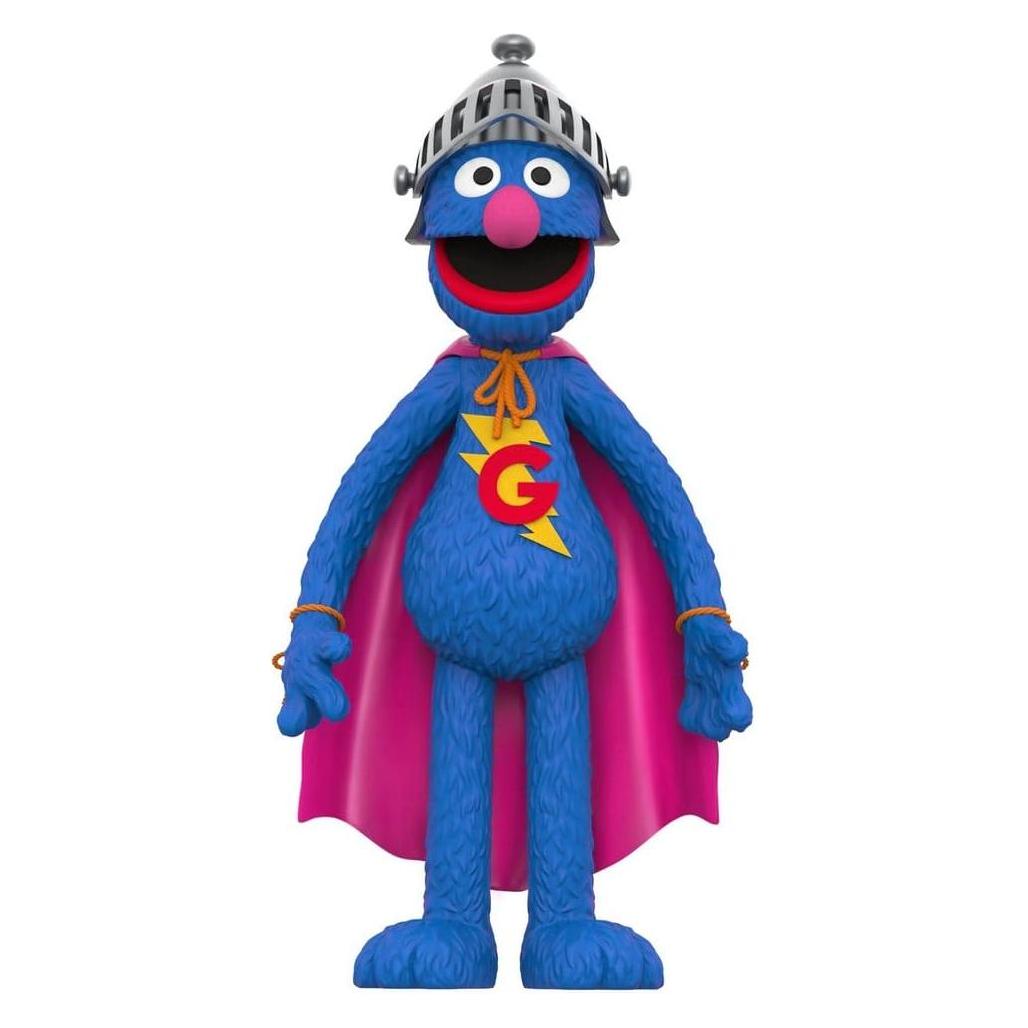 Super7 Rue Sésame figurine Supersize Vinyl - Super Grover 36 cm (SUP7-SZ-SESTW01-SGR-01)