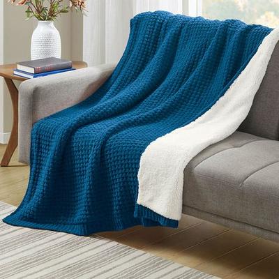 Jla Home/Bed Rowan Chenille Throw Blanket 50 x 60, 50 x 60, Blue