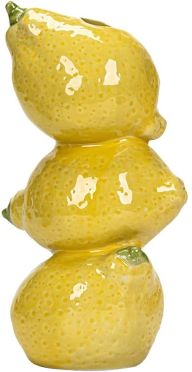 Handgeschilderde keramische decoratieve vaas in fruitvorm