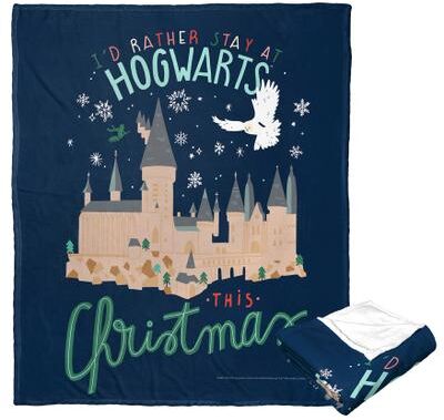 Wb Harry Potter Rather Stay At Hogwarts Silk Touch Throw by The Northwest in O