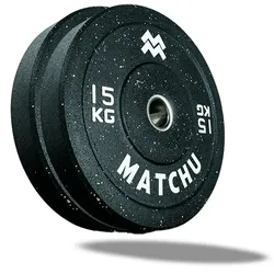 Matchu Sports HI-TEMP BUMPER PLATE 15 KG - 2 Stück - Schwarz - 2 x 15 KG