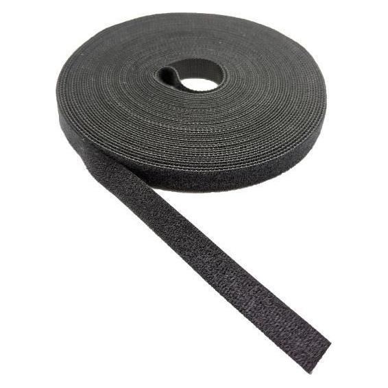 Tecline Klettband Back to Back, schwarz, 12 mm x 10 m Rolle (12 mm) (KBB2B-12)