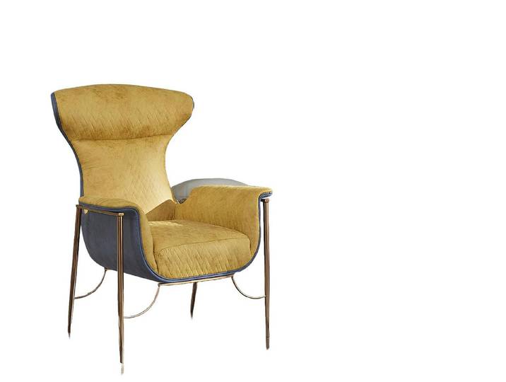 Xlmoebel Sessel Design Lounge Club Sessel aus Metall mit bequemer Polsterung (Sessel), Hergestellt in Europa