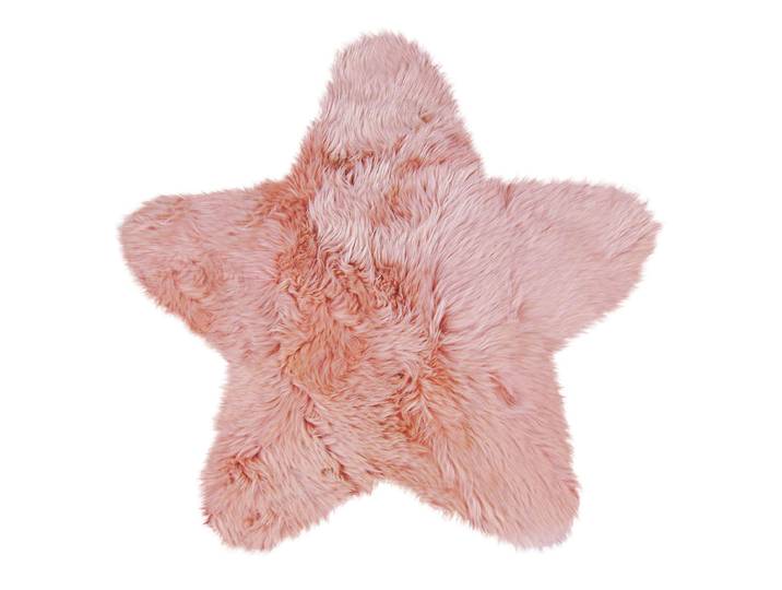 Fellteppich HEITMANN FELLE Spielteppich Stern - Lammfell farbig, Premium Qualität , rosa, H:60mm Ø:86cm, Lammfell, Teppiche, Fellteppich, echtes Austral. Lammfell, besonders dicht & weich