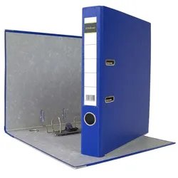 Midori 7 x Akten-Ordner PP A4 50 mm Blau Kunststoff Archiv Büroordner Ringordner