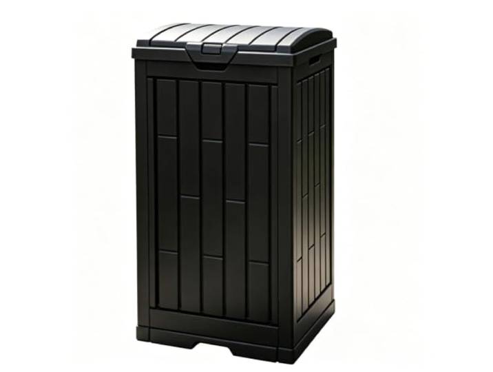 SilkRZlsss Mülleimer Draußen Dicht Schließender Klappdeckel Outdoor Mülleimer, Abfallbehälter Außenbereich, Herausziehbarer Boden, Mülltrennung(110L)