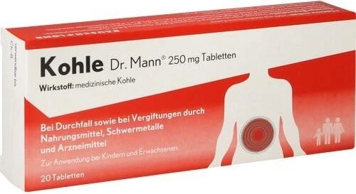 Kohle Dr.Mann 250 mg Tabletten 20 St