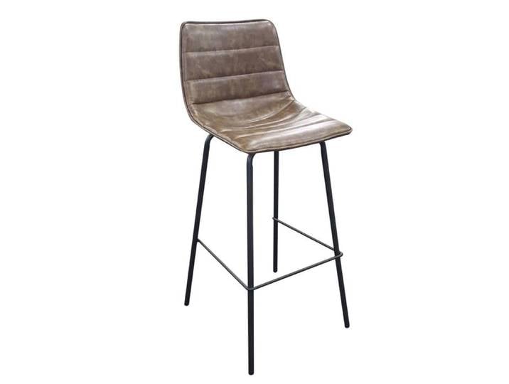Urban Living - Tabouret de bar industriel Brooklyn - H. 92 cm - Kaki